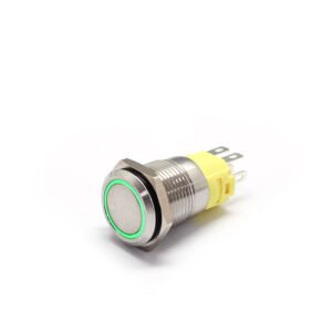 16mm Blue Green Double Color Metal Push Button Switch