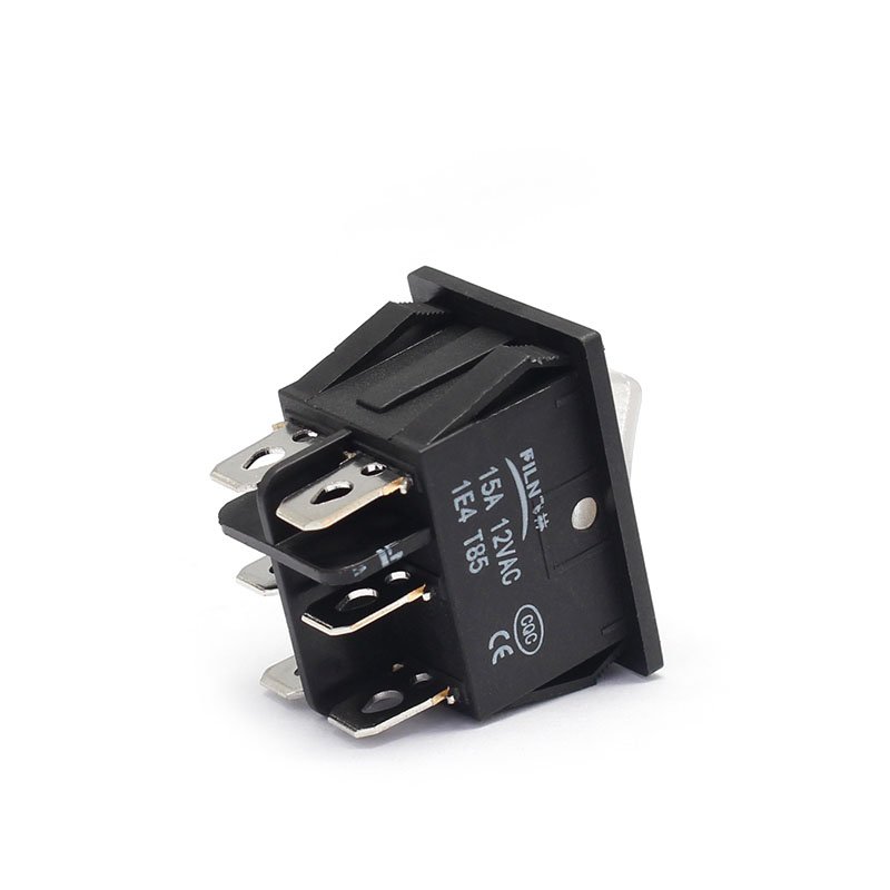 6 Pin 3 Position Rocker Switch Black Shell 4 6 Pin 3 Position Rocker Switch Black Shell - 图片 4