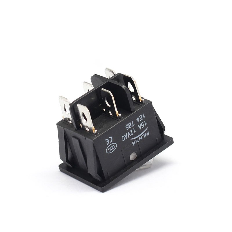 6 Pin 3 Position Rocker Switch Black Shell 5 6 Pin 3 Position Rocker Switch Black Shell - 图片 5