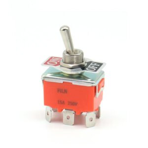 6 Pin ON-OFF-ON Toggle Switch Orange
