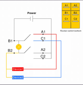 6 Pin 3 Position Rocker Switch Black Shell 8 Momentary on off on rocker switc 309x319 2