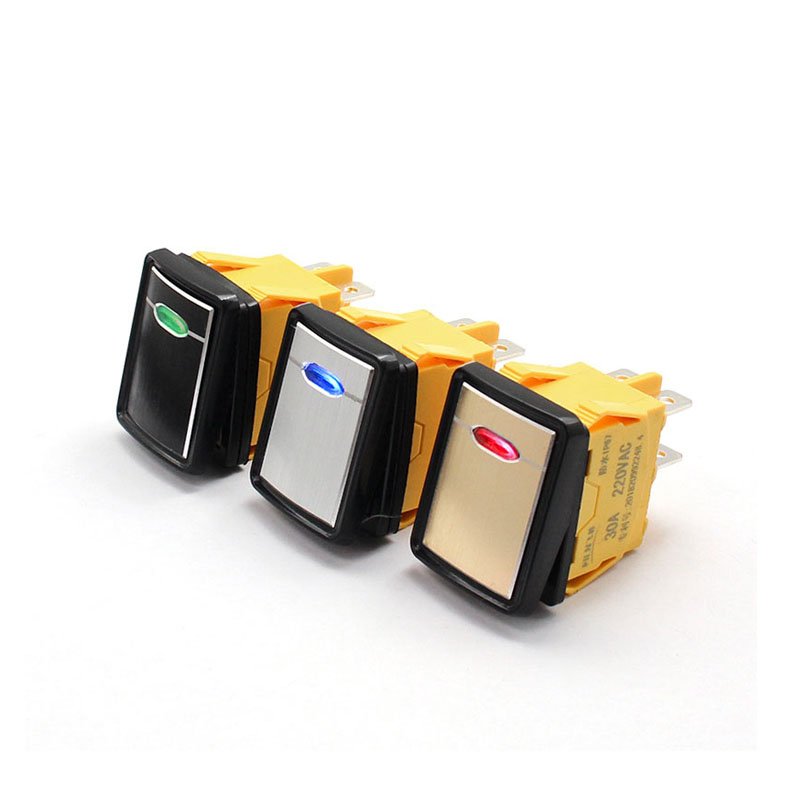 Rocker Light Switch Black Sliver KCD4 1 Rocker Light Switch Black Sliver KCD4