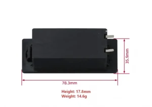 2 AA Square Panel-Mount Battery Holder with Cover 2