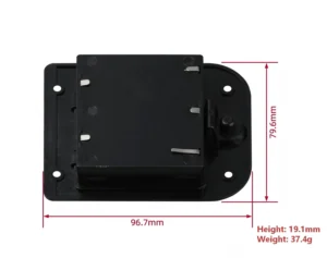 4 AA Square Panel-Mount Battery Holder with Cover Inline