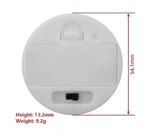 Dimension Diagram of 2 AAA Round Panel-Mount Battery Holder 55mm with Switch