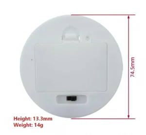 Dimension Diagram of 3 AAA Round Panel-Mount Battery Holder 75mm