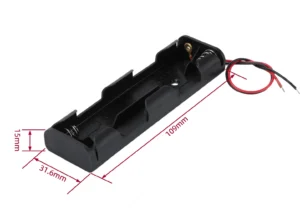 Dimension diagram of 4 AA Inline Battery Holder