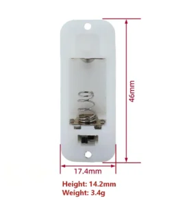 Dimension Diagram of 3 x LR44 (AG13) Button Cell Battery Holder