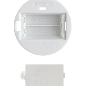 70mm Diameter White Round 2 AA Battery Holder